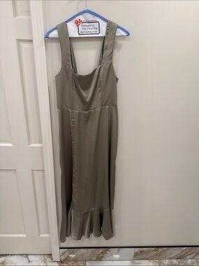Mumu moss green midi